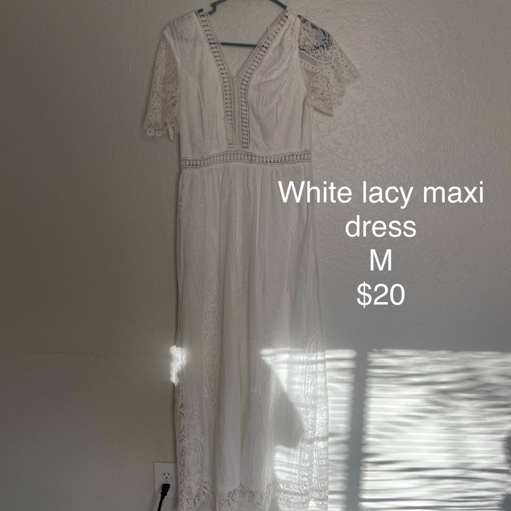 White maxi dress